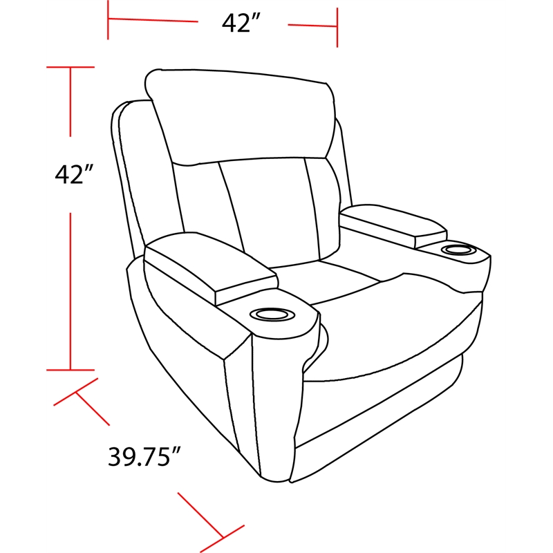 Pemberly Row Charcoal Power Reclining Sofa Loveseat and Recliner