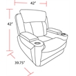 Pemberly Row Charcoal Power Reclining Sofa Loveseat and Recliner