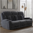 Pemberly Row Charcoal Power Reclining Sofa Loveseat and Recliner