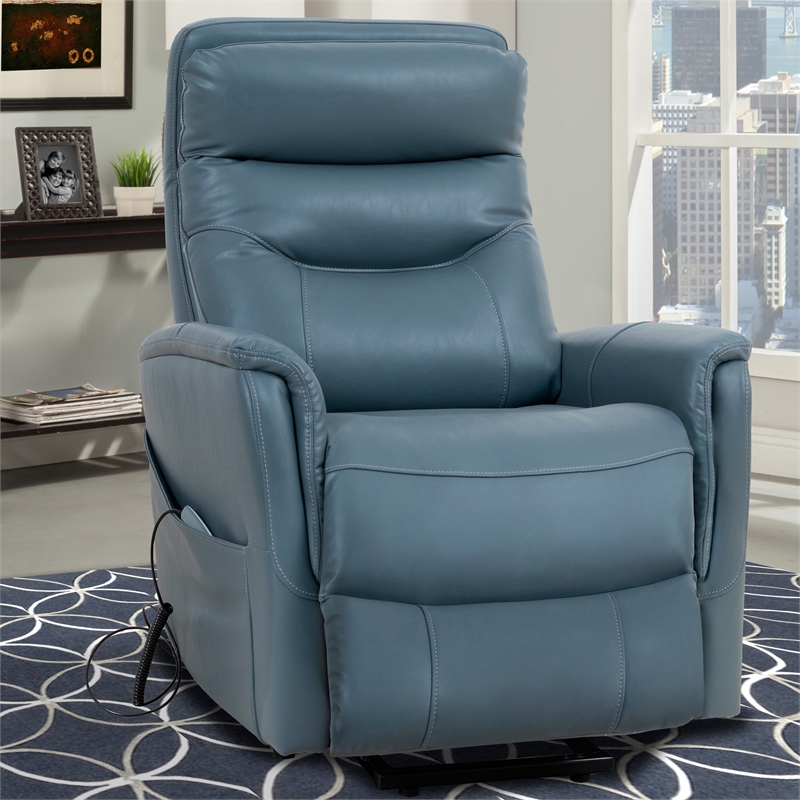 Pemberly Row Softy Azure Articulating Headrest Power Lift Recliner 2Pack