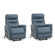 Pemberly Row Softy Azure Articulating Headrest Power Lift Recliner 2Pack