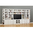 Pemberly Row 9 Piece Entertainment Wall with Corner Bookcases