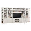Pemberly Row 9 Piece Entertainment Wall with Corner Bookcases