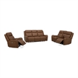Pemberly Row Butternut Power Reclining Sofa Loveseat and Recliner