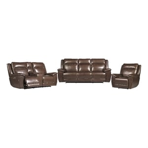 Pemberly Row Hickory Power Reclining ZG Sofa Loveseat Recliner