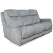 Pemberly Row Hudson Grey Power Reclining Sofa Loveseat and Recliner