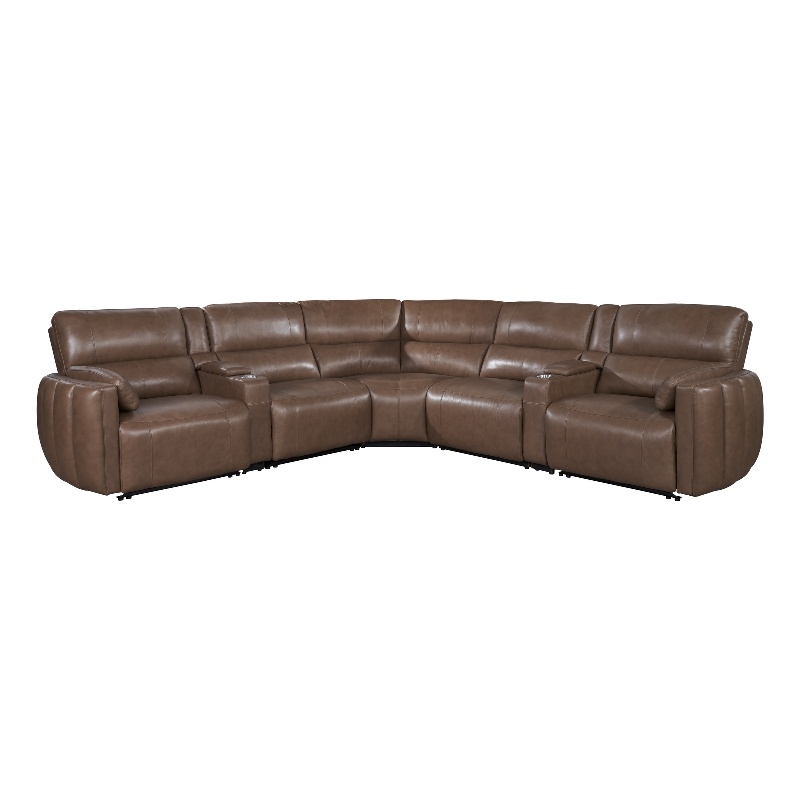 Pemberly Row Sable 7PC Power Adjustable Headrests Reclining Sectional
