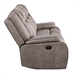 Pemberly Row Desert Taupe Manual Reclining Sofa Loveseat and Recliner