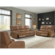 Pemberly Row Bourbon Power Reclining Sofa Loveseat and Recliner