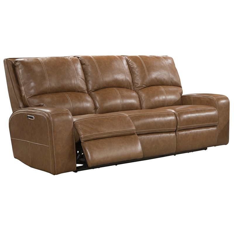 Pemberly Row Bourbon Power Reclining Sofa Loveseat and Recliner
