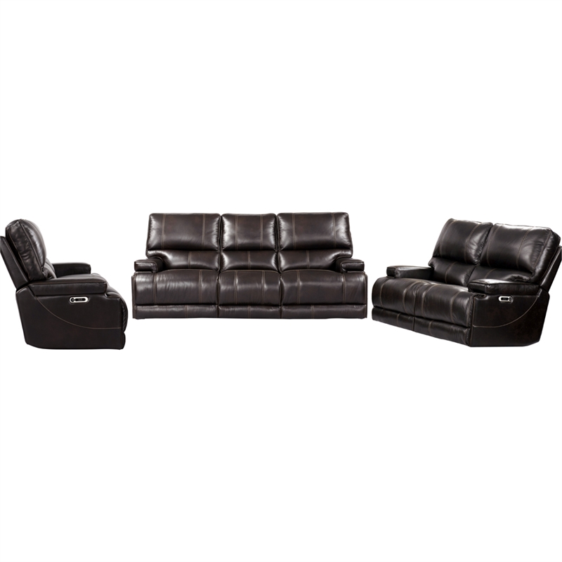 Pemberly Row Coffee Power Reclining Sofa Loveseat and Recliner