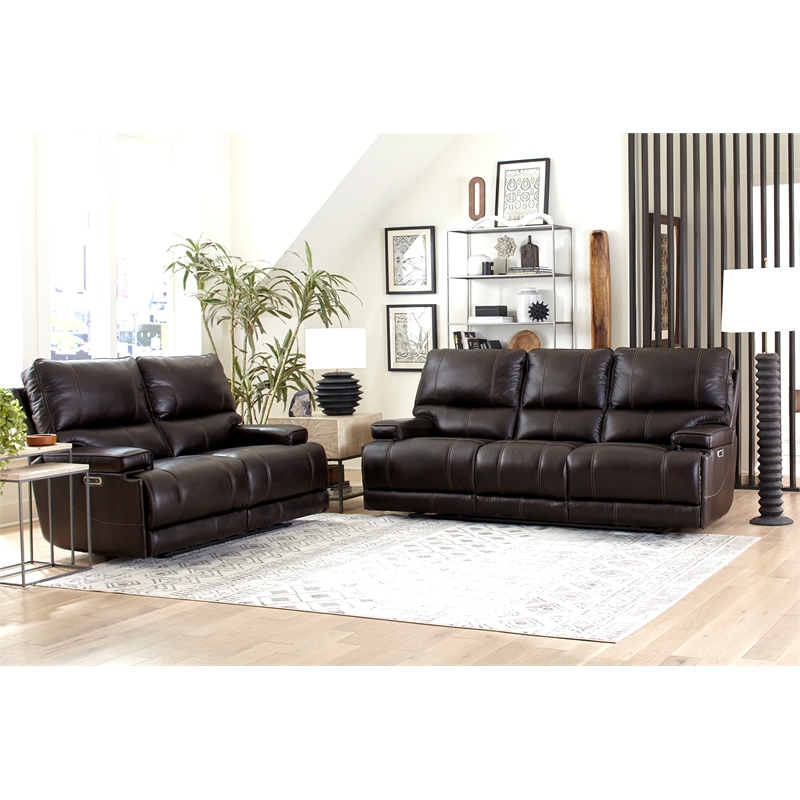 Pemberly Row Coffee Power Reclining Sofa Loveseat and Recliner