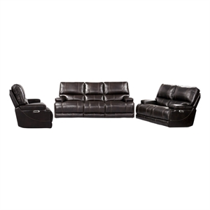 Pemberly Row Coffee Power Reclining Sofa Loveseat and Recliner