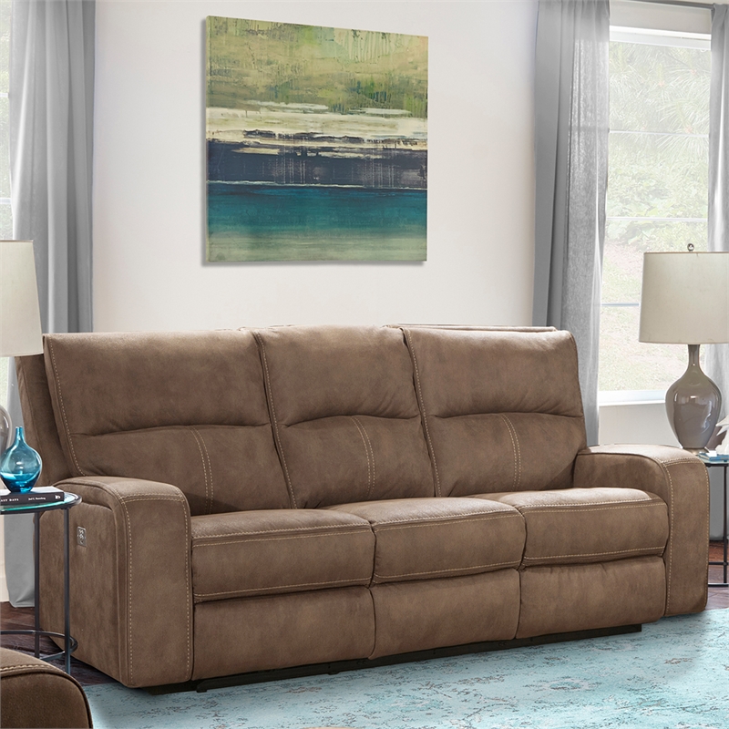 Pemberly Row Kahlua Power Reclining Sofa Loveseat and Recliner