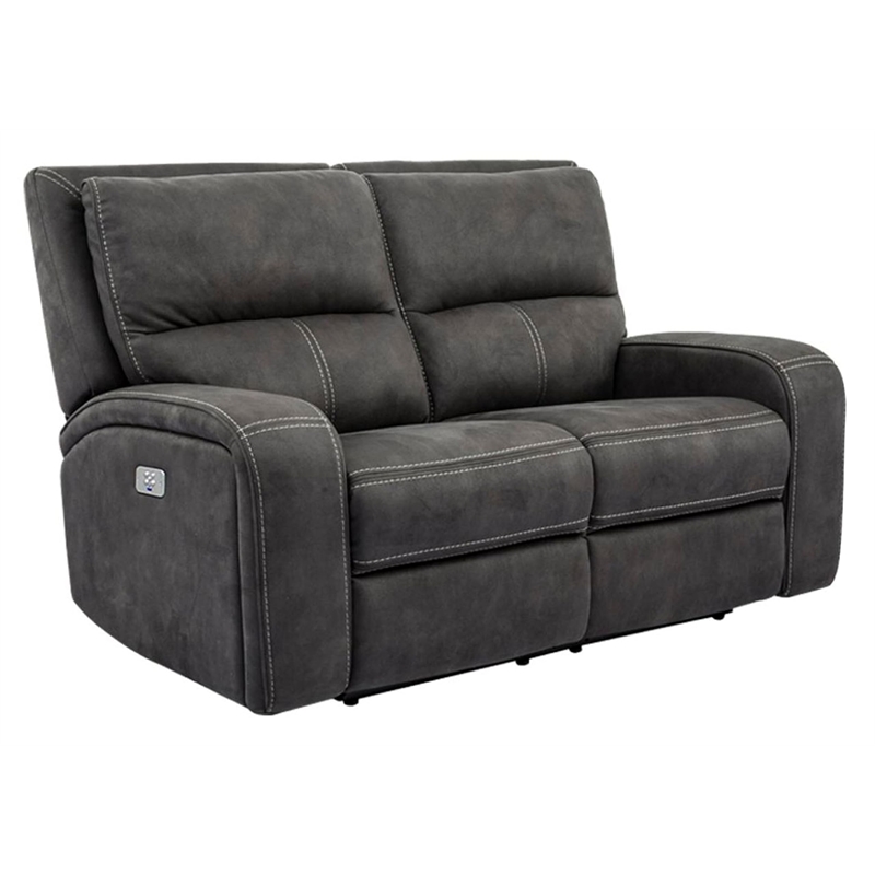 Pemberly Row Slate Power Reclining Sofa Loveseat and Recliner