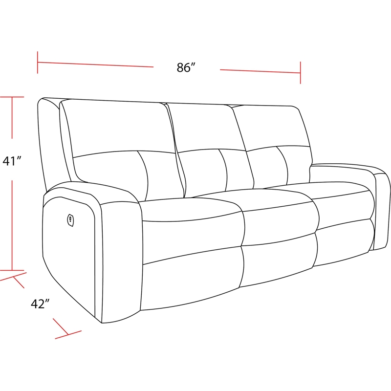 Pemberly Row Slate Power Reclining Sofa Loveseat and Recliner