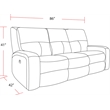 Pemberly Row Slate Power Reclining Sofa Loveseat and Recliner