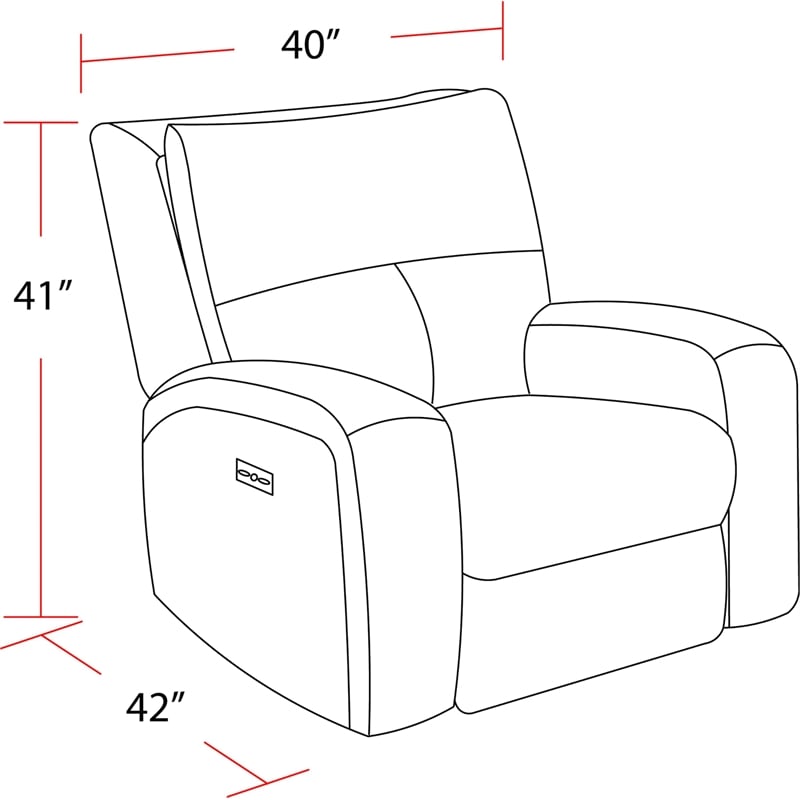 Pemberly Row Slate Power Reclining Sofa Loveseat and Recliner