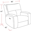 Pemberly Row Slate Power Reclining Sofa Loveseat and Recliner