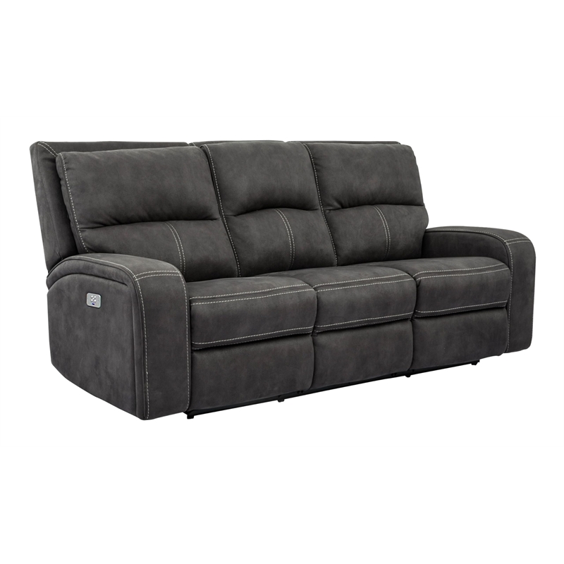 Pemberly Row Slate Power Reclining Sofa Loveseat and Recliner