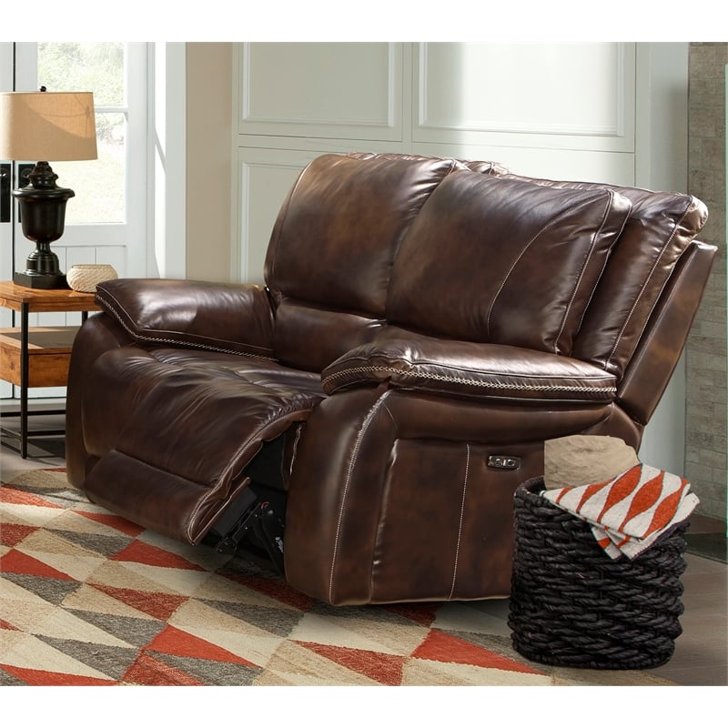 Pemberly Row Burnt Sienna Power Reclining Sofa Loveseat and Recliner