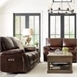 Pemberly Row Burnt Sienna Power Reclining Sofa Loveseat and Recliner