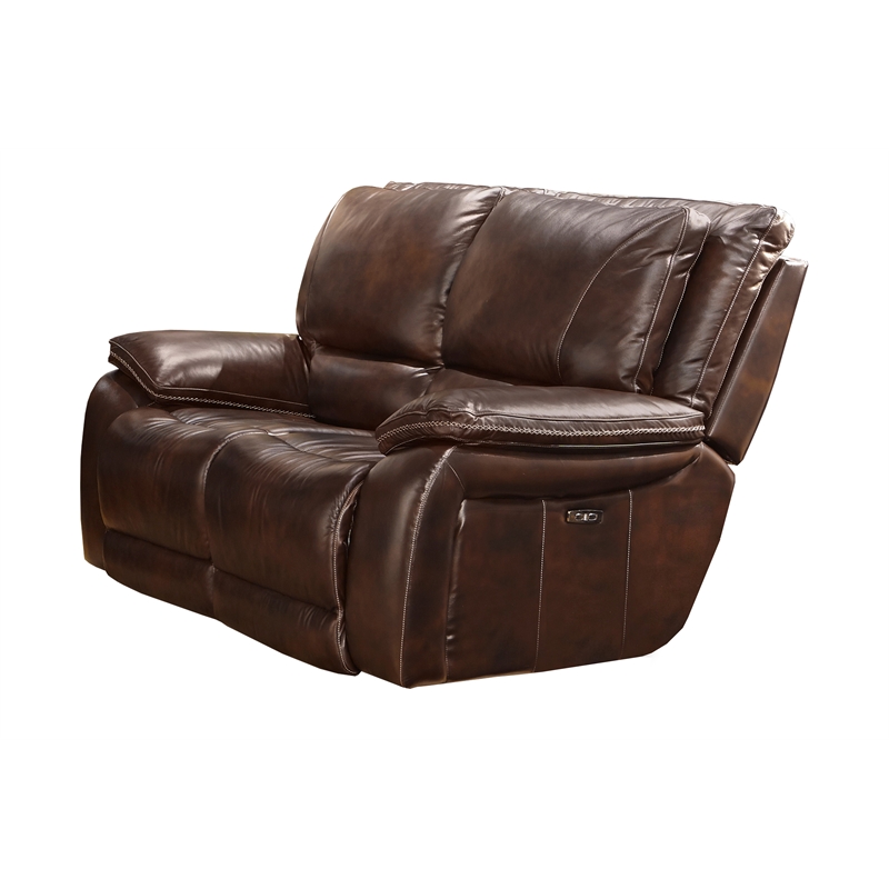 Pemberly Row Burnt Sienna Power Reclining Sofa Loveseat and Recliner