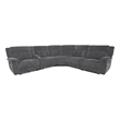 Pemberly Row Bristol Grey 6PC Power Adj. Headrests Reclining Sectional