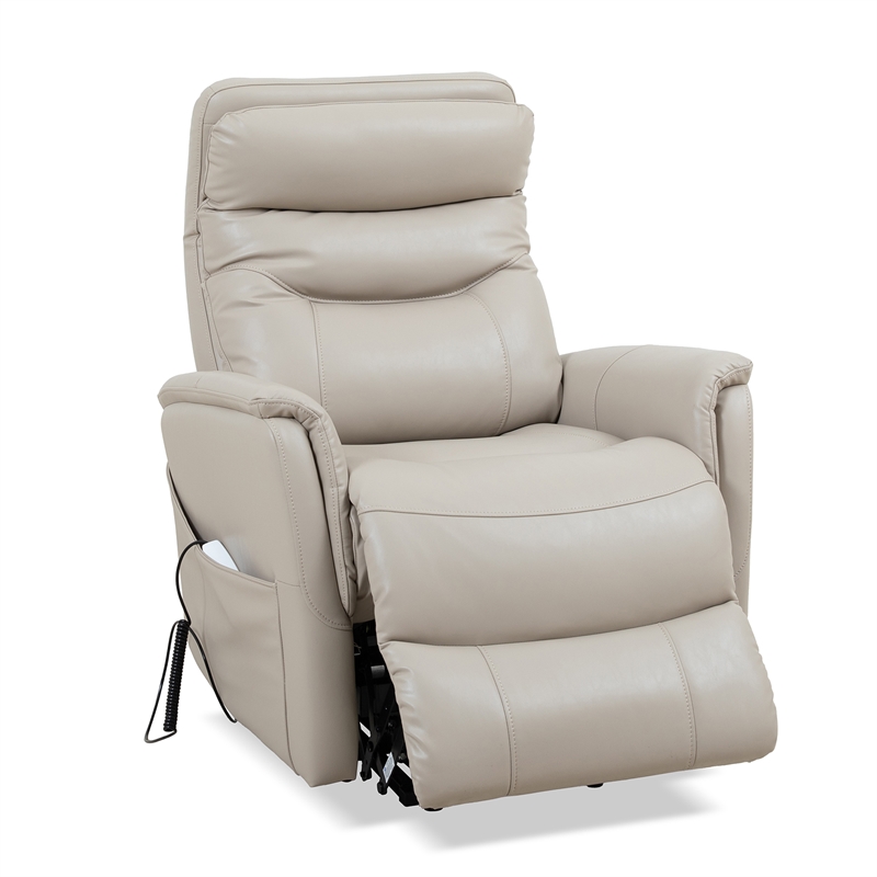 Pemberly Row Softy Ivory Articulating Headrest Power Lift Recliner 2Pack