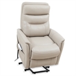 Pemberly Row Softy Ivory Articulating Headrest Power Lift Recliner 2Pack