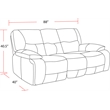 Pemberly Row Oyster Power Reclining Sofa Loveseat and Recliner