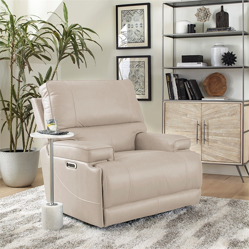 Pemberly Row Linen Power Reclining Sofa Loveseat and Recliner