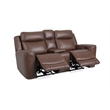 Pemberly Row Autumn Umber Power Reclining Console Loveseat P2