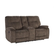 Pemberly Row Shadow Brown Manual Reclining Sofa and Loveseat