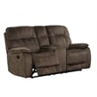 Pemberly Row Shadow Brown Manual Reclining Sofa and Loveseat