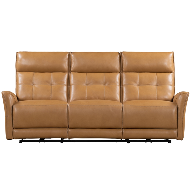 Pemberly Row Lucca Butterscotch Power Reclining Sofa and Recliner