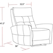 Pemberly Row Lucca Butterscotch Power Reclining Sofa and Recliner
