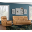 Pemberly Row Lucca Butterscotch Power Reclining Sofa and Recliner