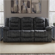 Pemberly Row Misty Storm Manual Glider Reclining Sofa and Recliner