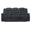 Pemberly Row Misty Storm Manual Glider Reclining Sofa and Recliner