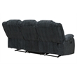 Pemberly Row Misty Storm Manual Glider Reclining Sofa and Recliner
