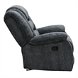 Pemberly Row Misty Storm Manual Glider Reclining Sofa and Recliner