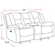 Pemberly Row Misty Storm Manual Glider Reclining Sofa and Loveseat