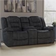 Pemberly Row Misty Storm Manual Glider Reclining Sofa and Loveseat