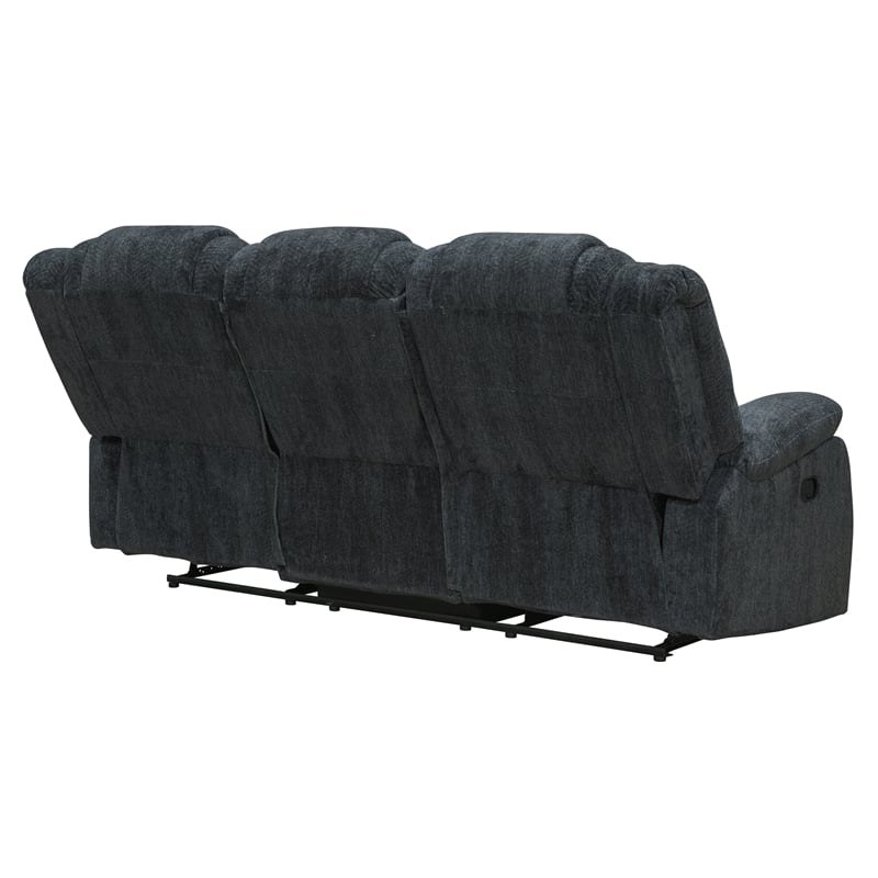 Pemberly Row Misty Storm Manual Glider Reclining Sofa and Loveseat