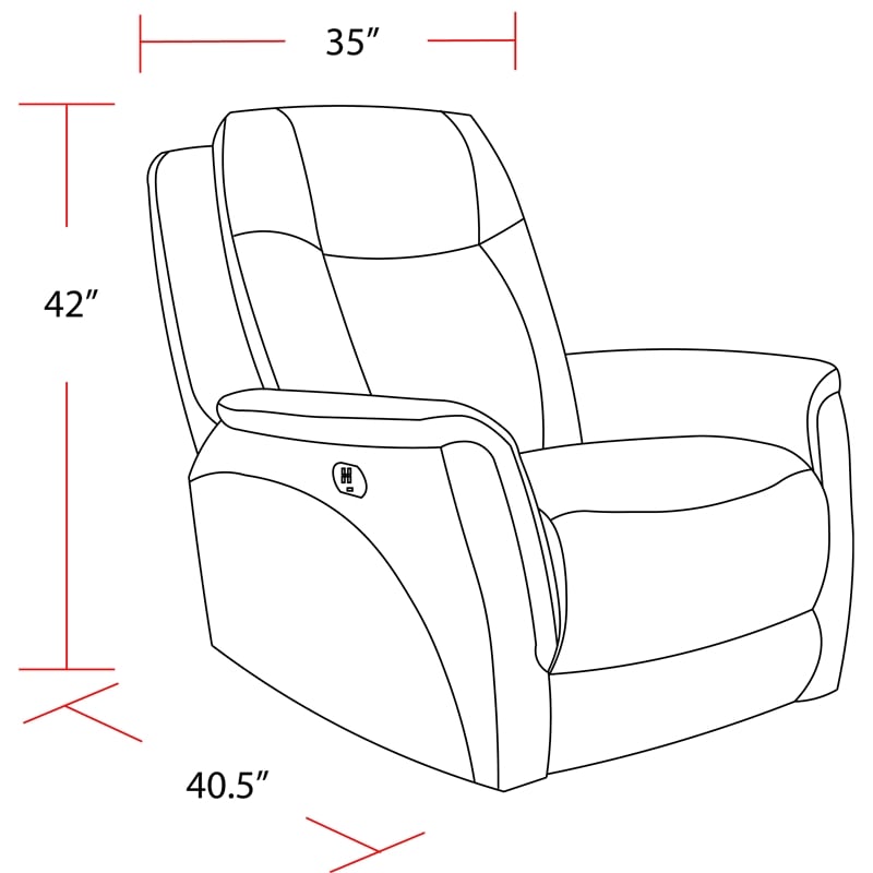Pemberly Row Hudson Grey Power Reclining Sofa and Two Recliners