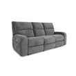 Pemberly Row Bizmark Grey Power Reclining Sofa and Two Recliners