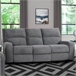 Pemberly Row Bizmark Grey Power Reclining Sofa and Two Recliners