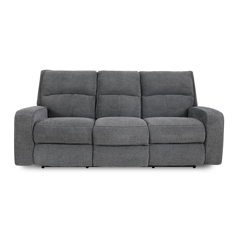 Pemberly Row Bizmark Grey Power Reclining Sofa and Two Recliners
