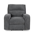 Pemberly Row Bizmark Grey Power Reclining Sofa and Two Recliners